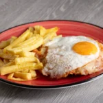 Breaded cutlet with egg